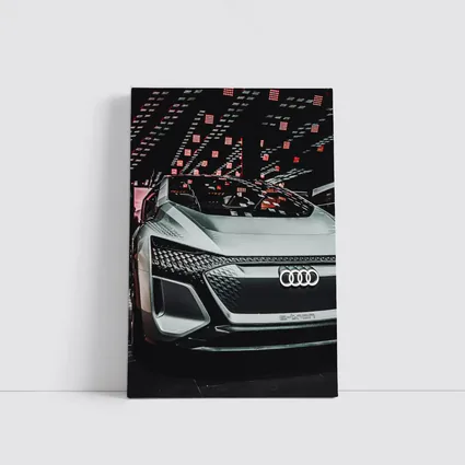 Audi E-Tron Concept Car Dark Exhibition