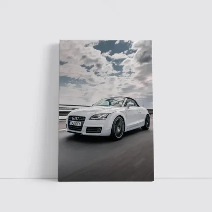 Audi TT Roadster White On Open Road