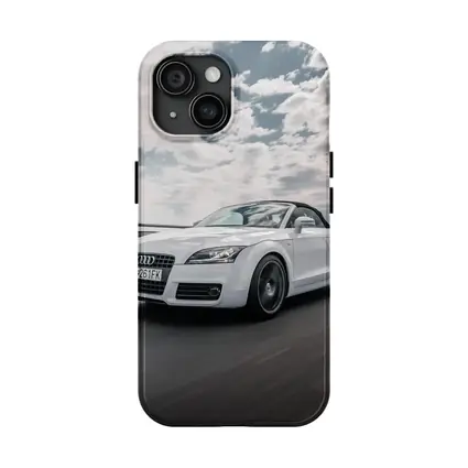 Audi TT Roadster White On Open Road