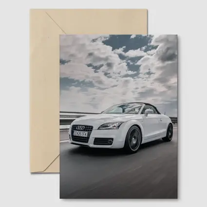 Audi TT Roadster White On Open Road
