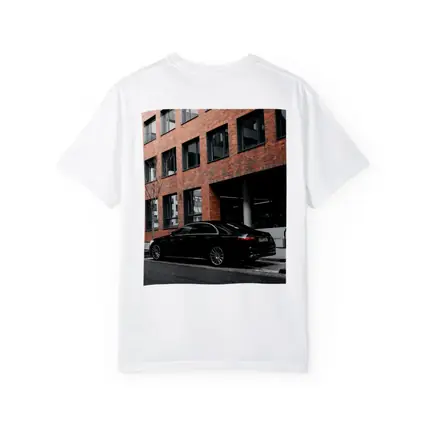 Black Mercedes S Class Urban Street Scene