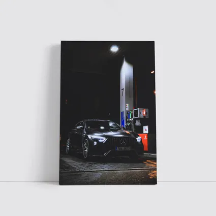 Mercedes AMG GT Black Night Gas Station