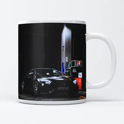 Mercedes AMG GT Black Night Gas Station