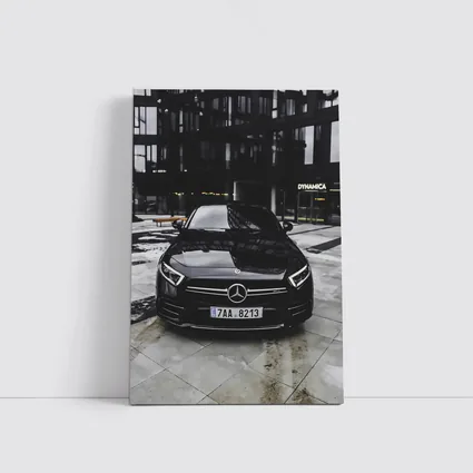 Mercedes CLS Black Urban Winter Street