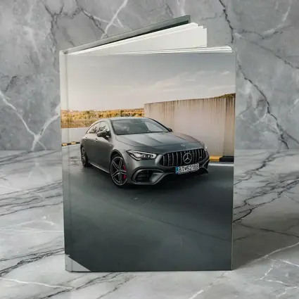 Mercedes AMG CLA Gray Street Concrete Wall
