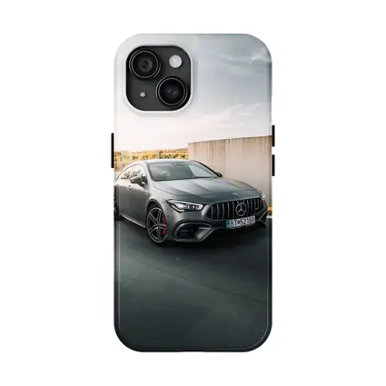Mercedes AMG CLA Gray Street Concrete Wall