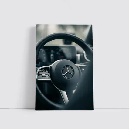 Mercedes Benz Steering Wheel Interior Close Up