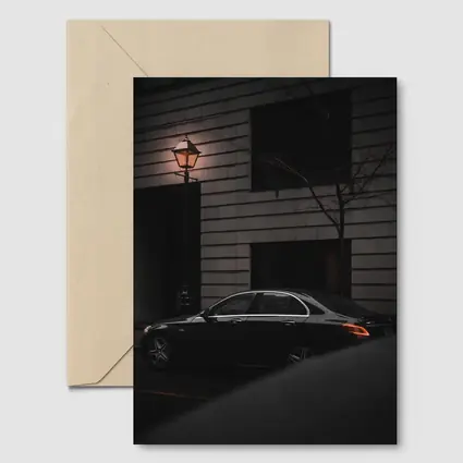 Mercedes E Class Dark City Street Night