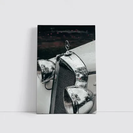 Classic Mercedes Wet Chrome Grille Close Up