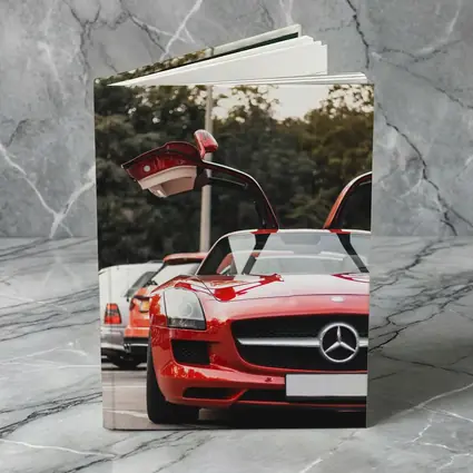 Red Mercedes SLS AMG Gullwing Doors Open