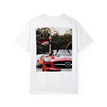 Red Mercedes SLS AMG Gullwing Doors Open