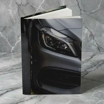 Mercedes AMG Matte Gray Front Headlight Close