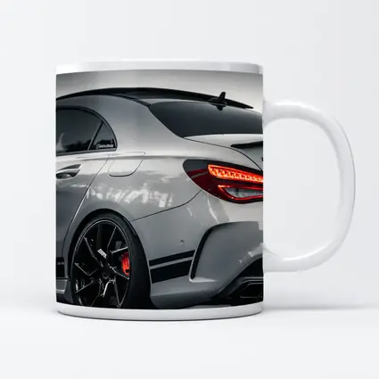 Mercedes AMG Gray Sports Car Rear View