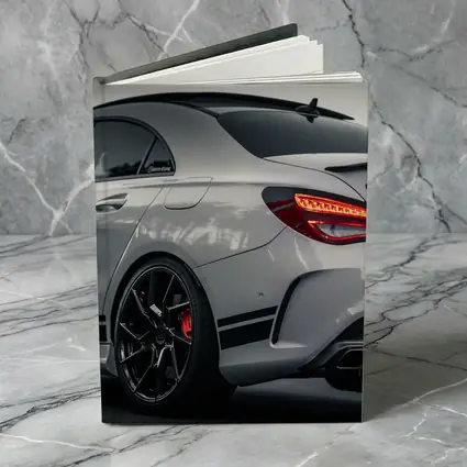 Mercedes AMG Gray Sports Car Rear View
