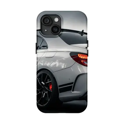 Mercedes AMG Gray Sports Car Rear View