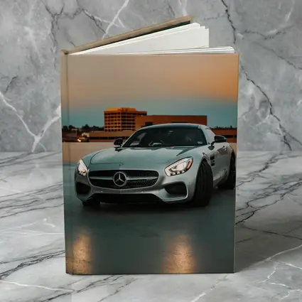 Mercedes AMG GT Silver Rooftop Sunset