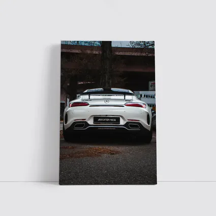 Mercedes AMG GT White Rear Urban Street