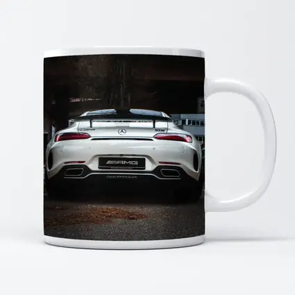 Mercedes AMG GT White Rear Urban Street