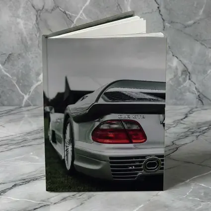 Mercedes CLK GTR Silver Rear Overcast Sky