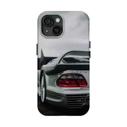 Mercedes CLK GTR Silver Rear Overcast Sky