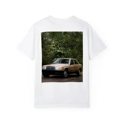 Mercedes 190E Classic Sedan Lush Green Background