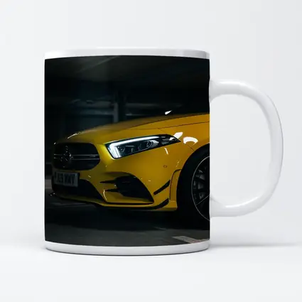 Mercedes AMG Yellow Front Parking Garage