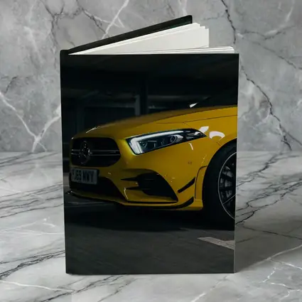 Mercedes AMG Yellow Front Parking Garage