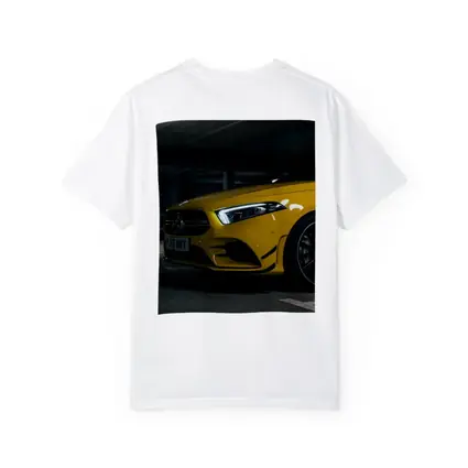 Mercedes AMG Yellow Front Parking Garage