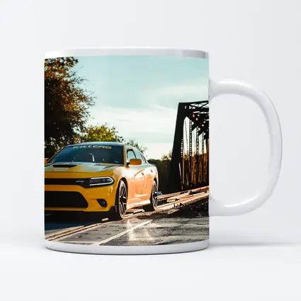 Dodge Charger Yellow Muscle Car Bridge