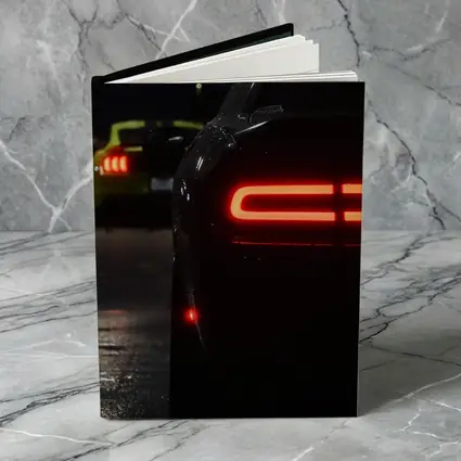 Dodge Challenger Tail Lights Night Parking Lot