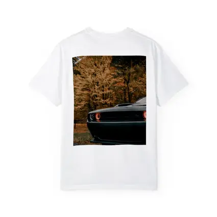 Dodge Challenger Dark Muscle Car Autumn Trees