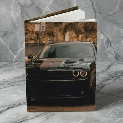 Dodge Challenger Black Muscle Car Street