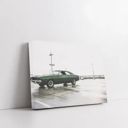 Dodge Charger Classic Green Muscle Car Parking