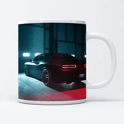 Dodge Challenger Dark Muscle Car Garage