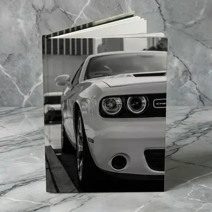 Dodge Challenger Black White Urban Street Shot