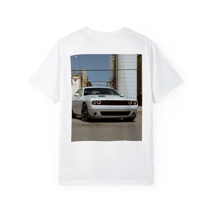 Dodge Challenger White Muscle Car Industrial Setting