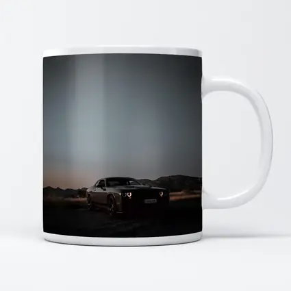 Dodge Challenger Dark Desert Dusk Scene
