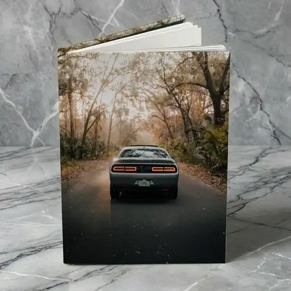 Dodge Challenger Rear View Forest Road