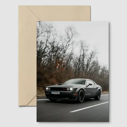 Dodge Challenger Dark Gray Road Drive