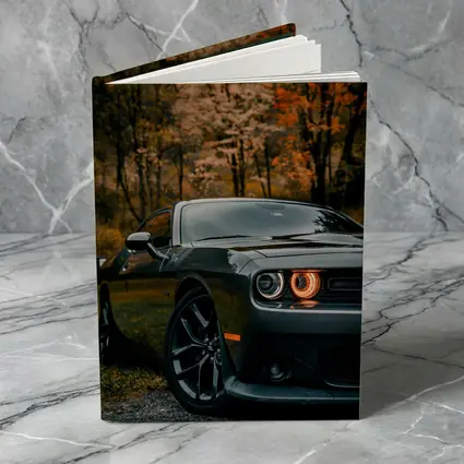 Dodge Challenger Dark Gray Autumn Forest