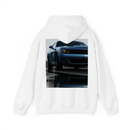 Dodge Challenger Blue Muscle Car Wet Street