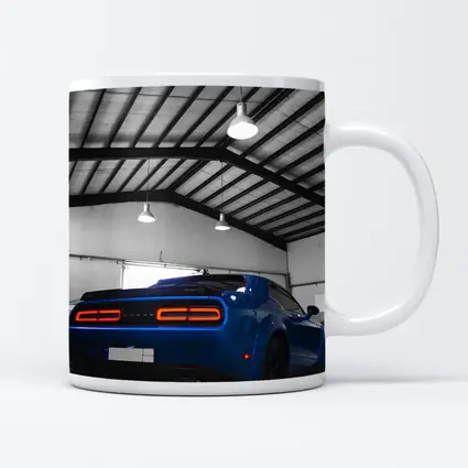 Dodge Challenger SRT Blue Garage Shot