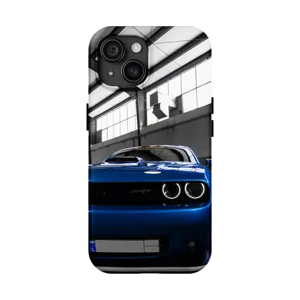 Dodge Challenger SRT Blue Garage Shot