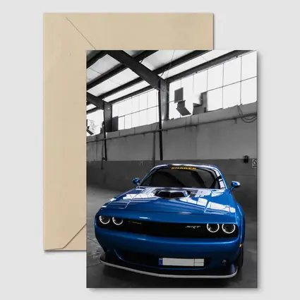 Dodge Challenger SRT Shaker Blue Garage