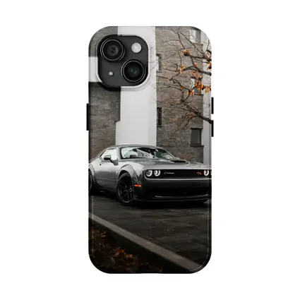Dodge Challenger Gray Muscle Car Urban Setting