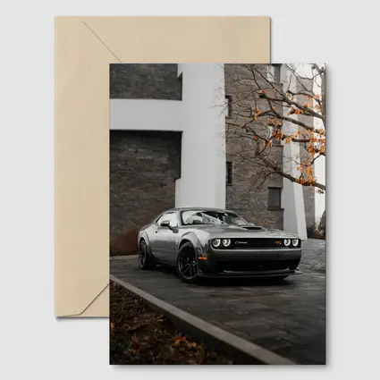 Dodge Challenger Gray Muscle Car Urban Setting