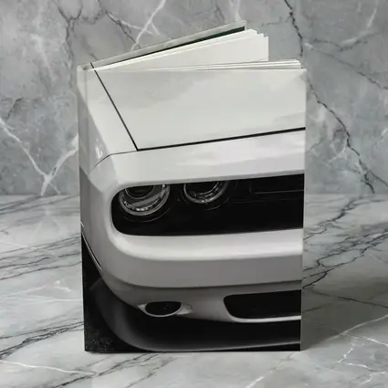 Dodge Challenger Front Close Up Black White
