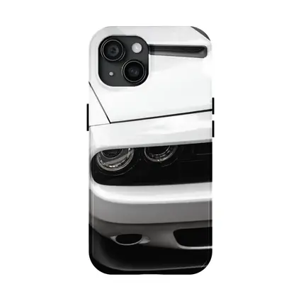 Dodge Challenger Front Close Up Black White