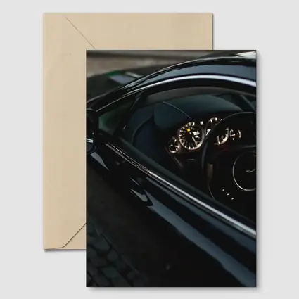 Aston Martin DB Interior Black Detail Shot