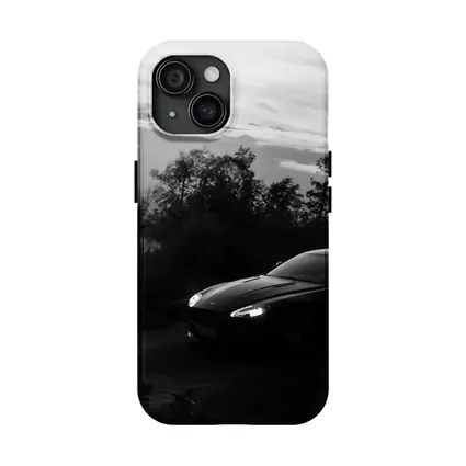 Aston Martin Vantage Black and White Dusk